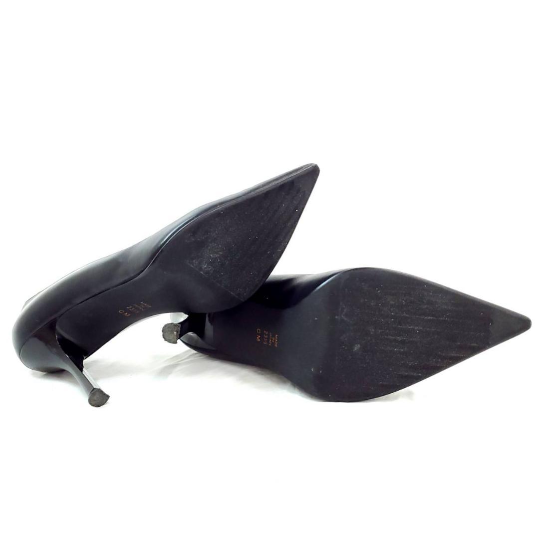 ダイアナ パンプス ポインテッドトゥ ピンヒール ブラック レザー 日本