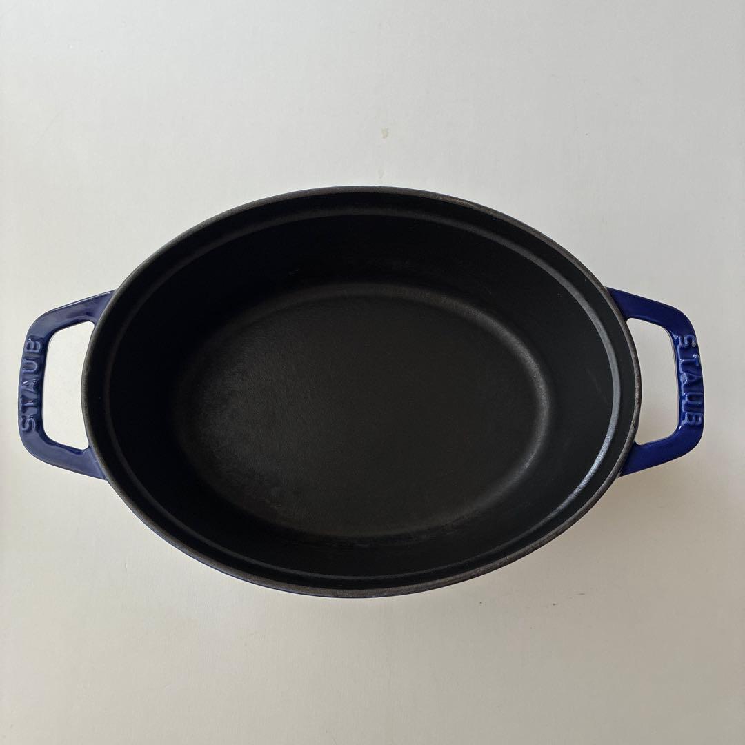 STAUB LA COCOTTE 青 ネイビー 鍋 オーバル 23cm - メルカリ