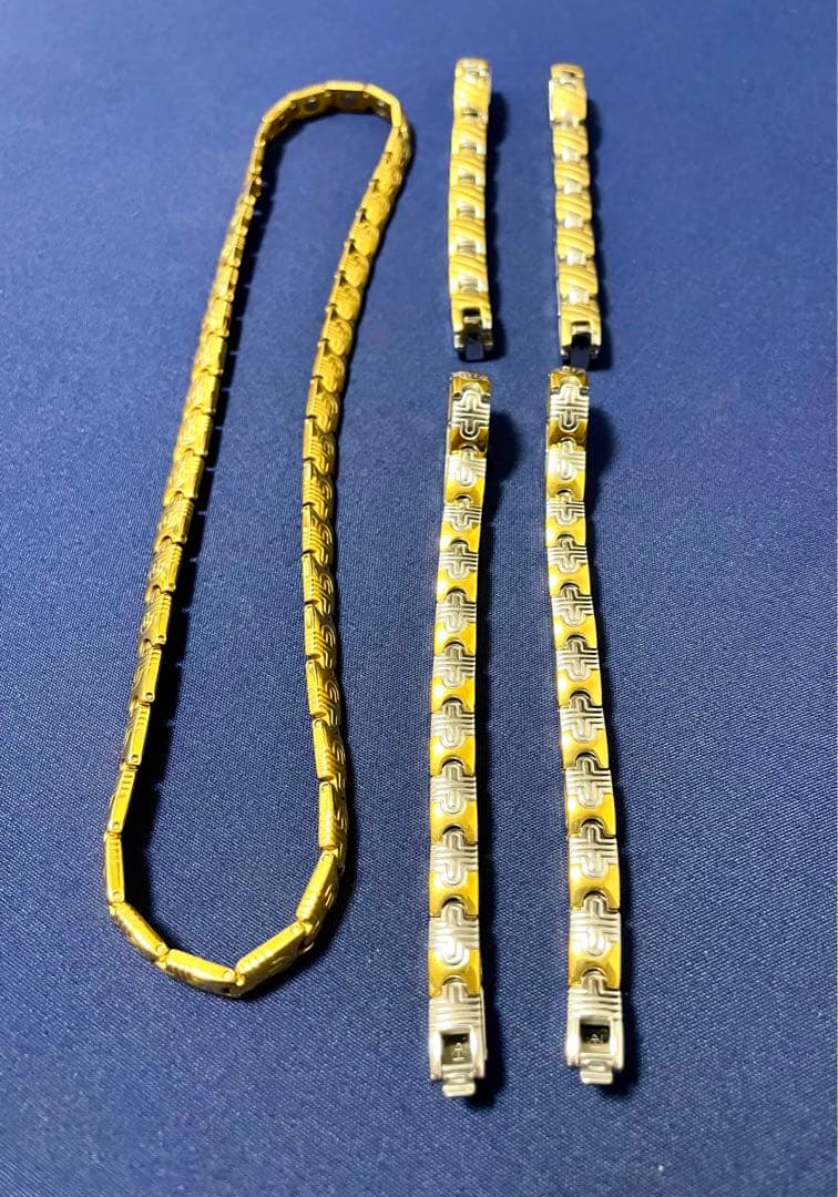 外山★TOYAMA Z磁気ネックレス　ブレスレット　アンクレット5点セット TOYAMA Z 外山 磁気ネックレス ブレスレット 5点セット 疲労回復の通販