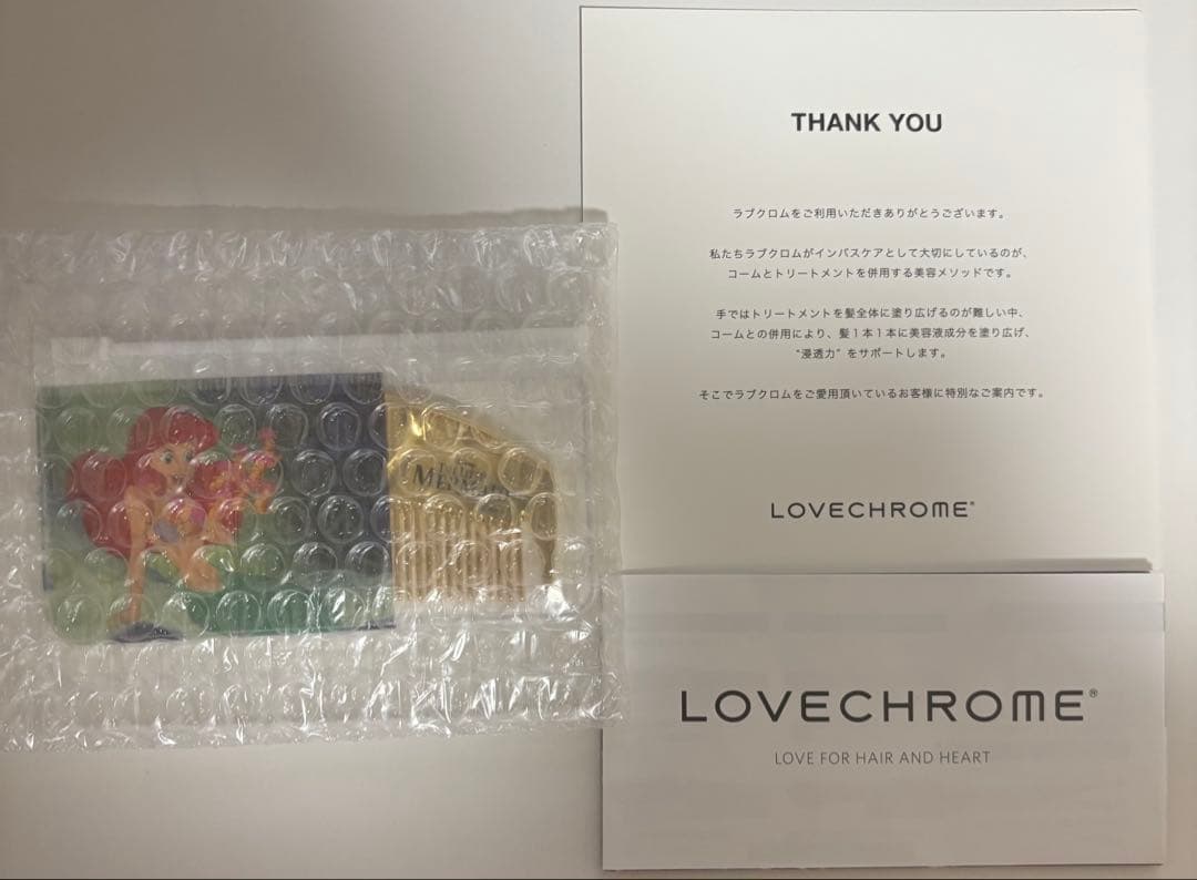 ★新品★ラブクロム ディズニー アリエルK24GPツキ ゴールド コーム ラブクロム/ディズニー/アリエル/K24GPツキ ゴールド