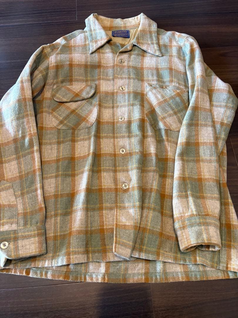 70s PENDLETON ペンドルトン ボードシャツ グリーン Lサイズ 中古・古着通販】PENDLETON (ペンドルトン) 70sボードシャツ グリーン