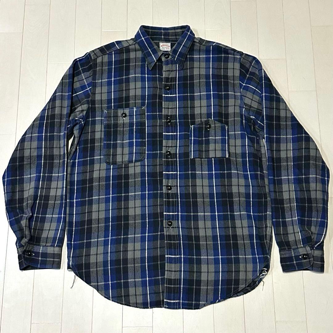 ウエアハウス 山ポケ ガチャポケ マチ付き フランネルシャツ ワークシャツ L BIG YANK 山ポケ ワークシャツ : LEAF Vintage & Used clothing store
