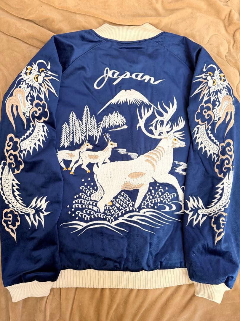 未使用 vintage 別珍 HOUSTON 鹿 龍 日本限定 スカジャン - メルカリ