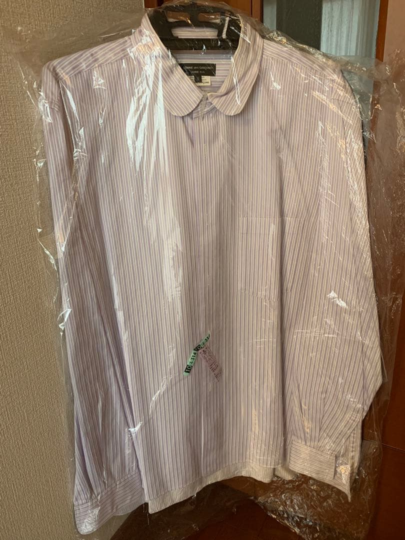 COMME des GARCONS 長袖シャツ M 薄紫ストライプ