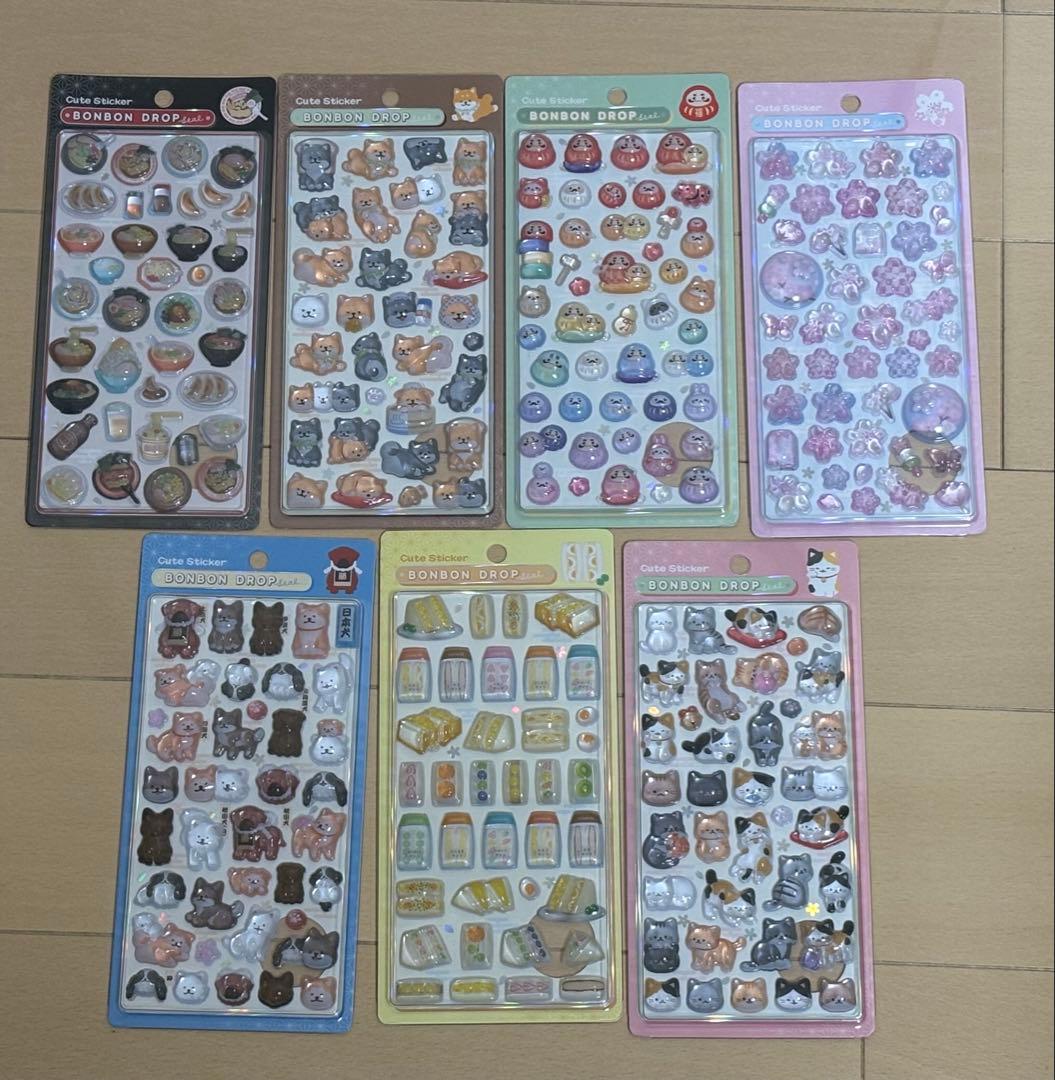 ボンボンドロップシール　和柄　新柄　7点セット ボンボンドロップシール」“和柄新作”の公式抽選販売が予告！「柴犬