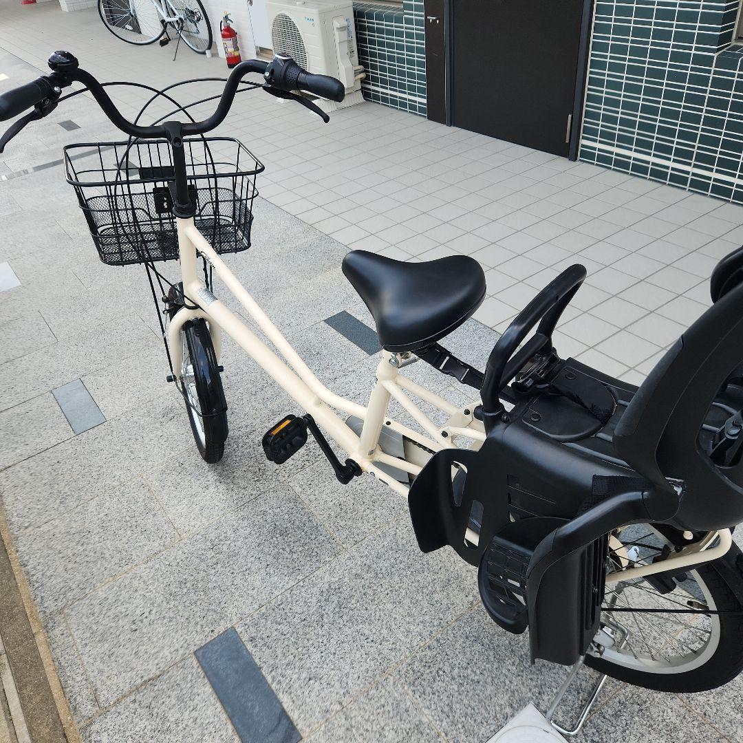 インボイス有り 美品 シティサイクル チャイルドシート付き クリーム色
