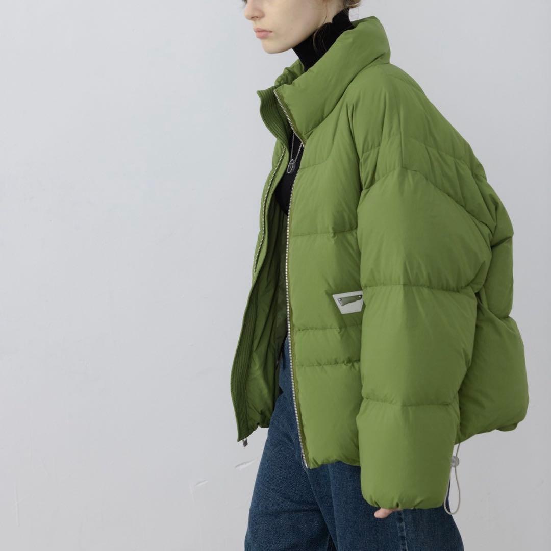 EKCOOKIES カラーボリュームダウンジャケット グリーン Mサイズ