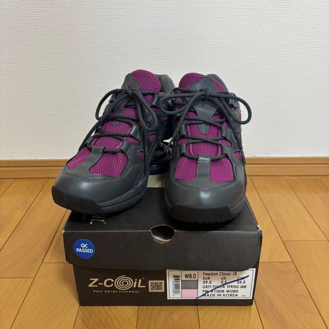 Z-CoiL zcoil スニーカー 24.5cm グレー/パープル - メルカリ