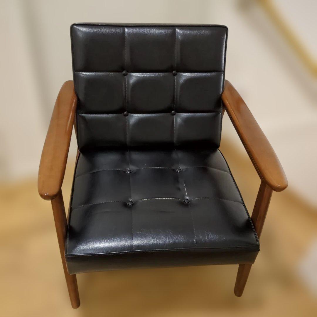 カリモク60 Kチェア　1シーター　ブラック