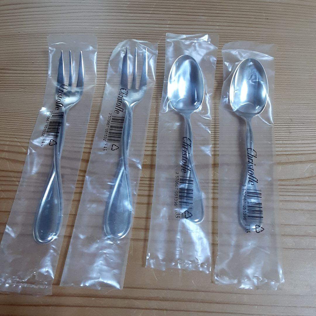 クリストフル　ギャレア 4本　フォーク&スプーン 3セットあり！クリストフル社スプーン・フォークセット フランス