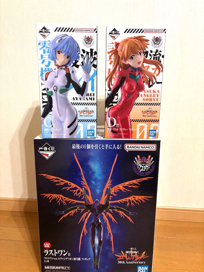 一番くじ ラストワン賞 初号機 C賞 綾波レイ D賞 アスカ 下位賞付き 一番くじエヴァンゲリオンA賞 ラストワン 初号機 C賞 綾波レイ D賞