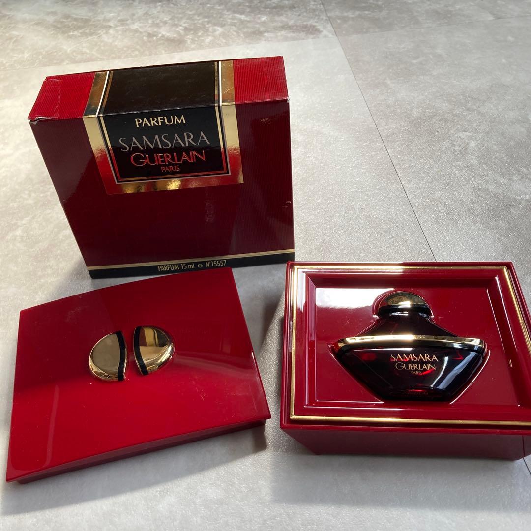 希少　Guerlain Samsara 15ml オリジナルケース付き Vintage Guerlain Samsara Perfume 0.25 Oz Eau de Parfum EDP 7.5 ML