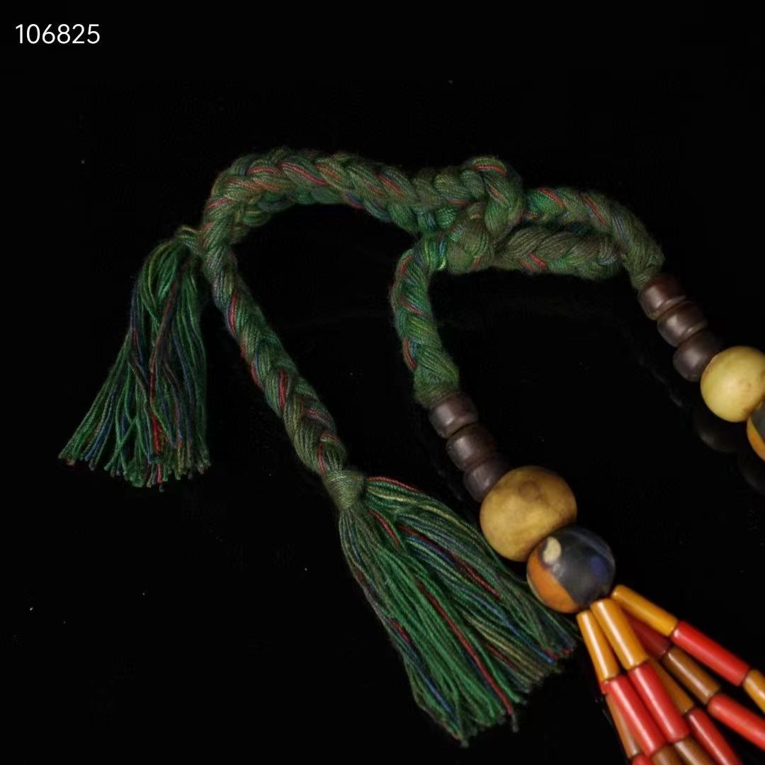 中国古美術・チベット収・純手工芸・瑪瑙多宝ネックレス・天然石・缘起