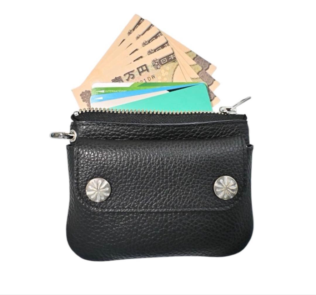 LOMEI Zipper Compact Wallet BLACK - メルカリ