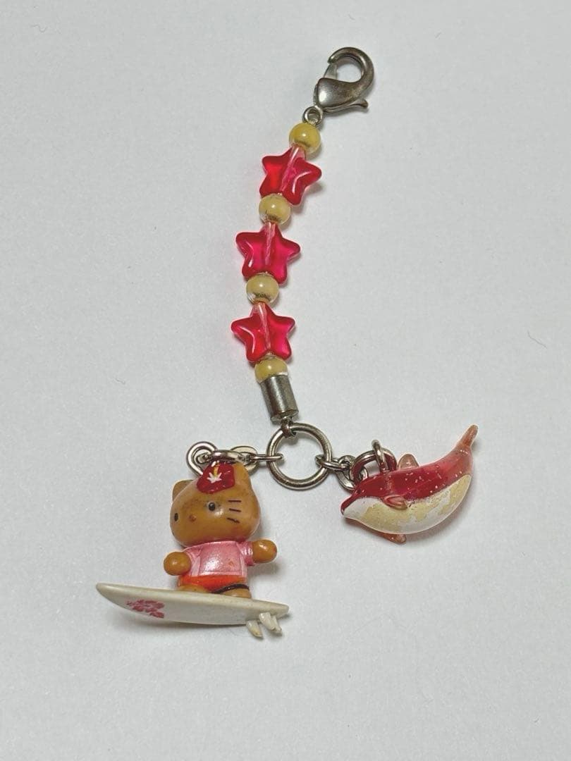 希少　レア　日焼け　ギャル　キティー　サーフィン　イルカ　ストラップ　根付け