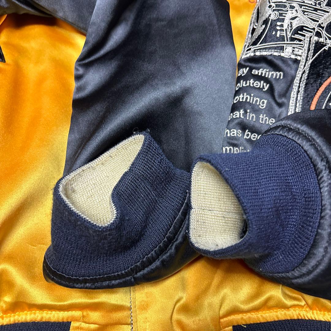 ピークドイエロー SPEED JUNKY リバーシブル スカジャン バイク刺繍