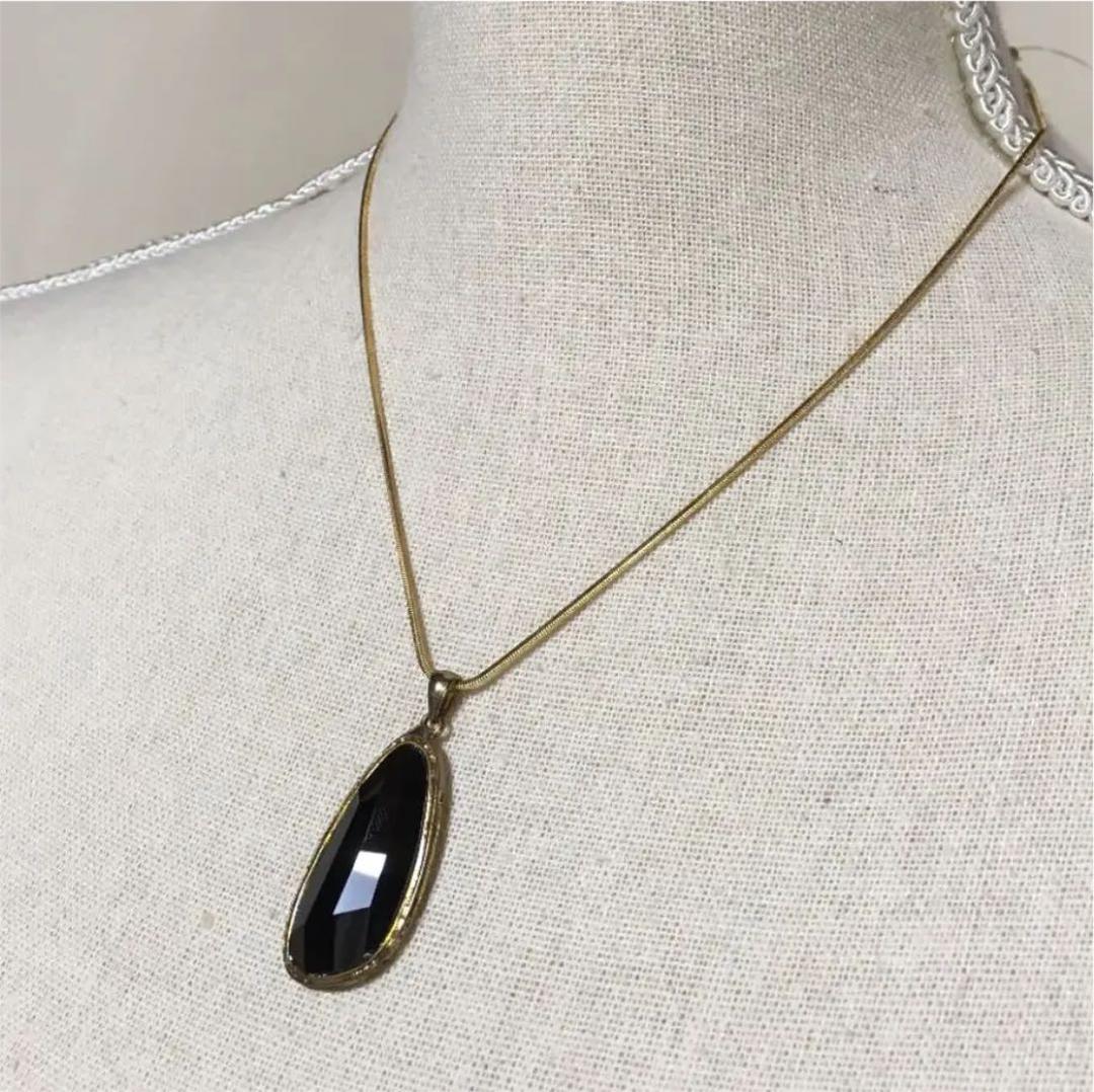 新品未使用　ガラス　真鍮　ネックレス