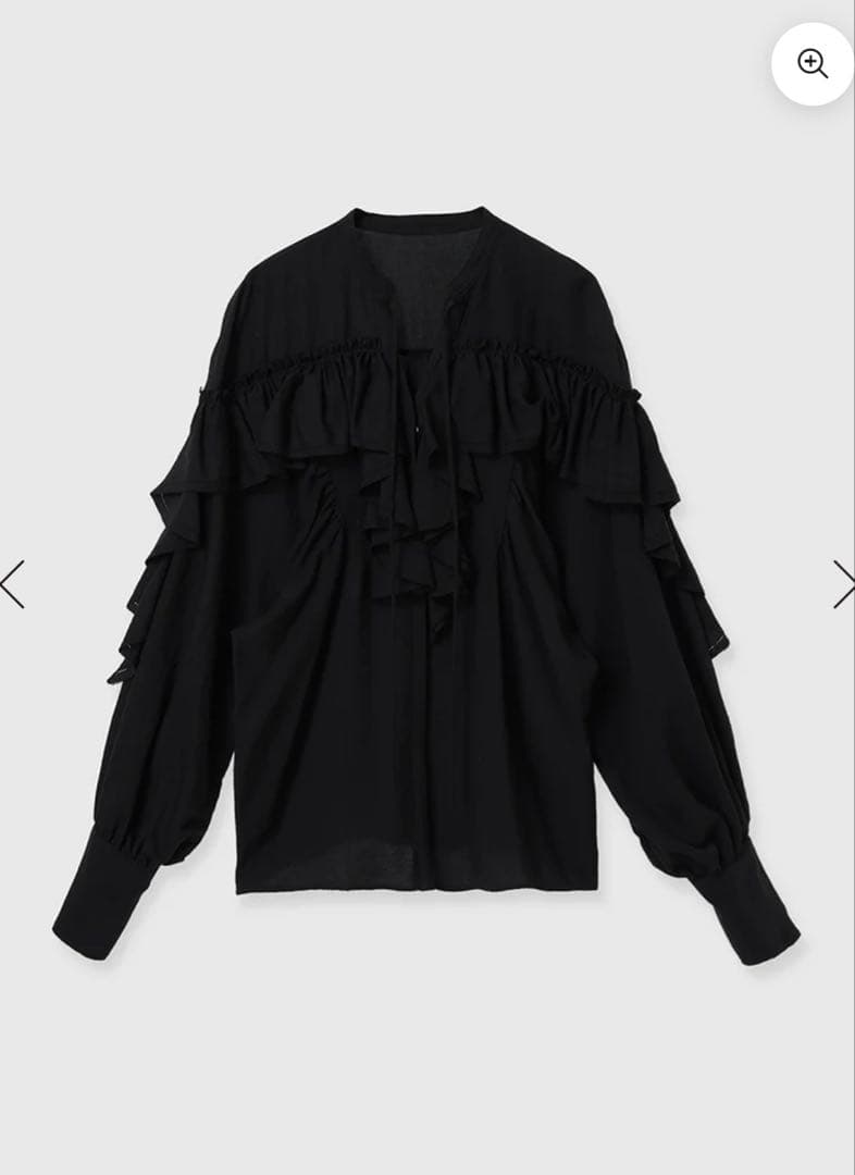 anuans リンクルラッフルブラウス リンクルラッフルブラウス