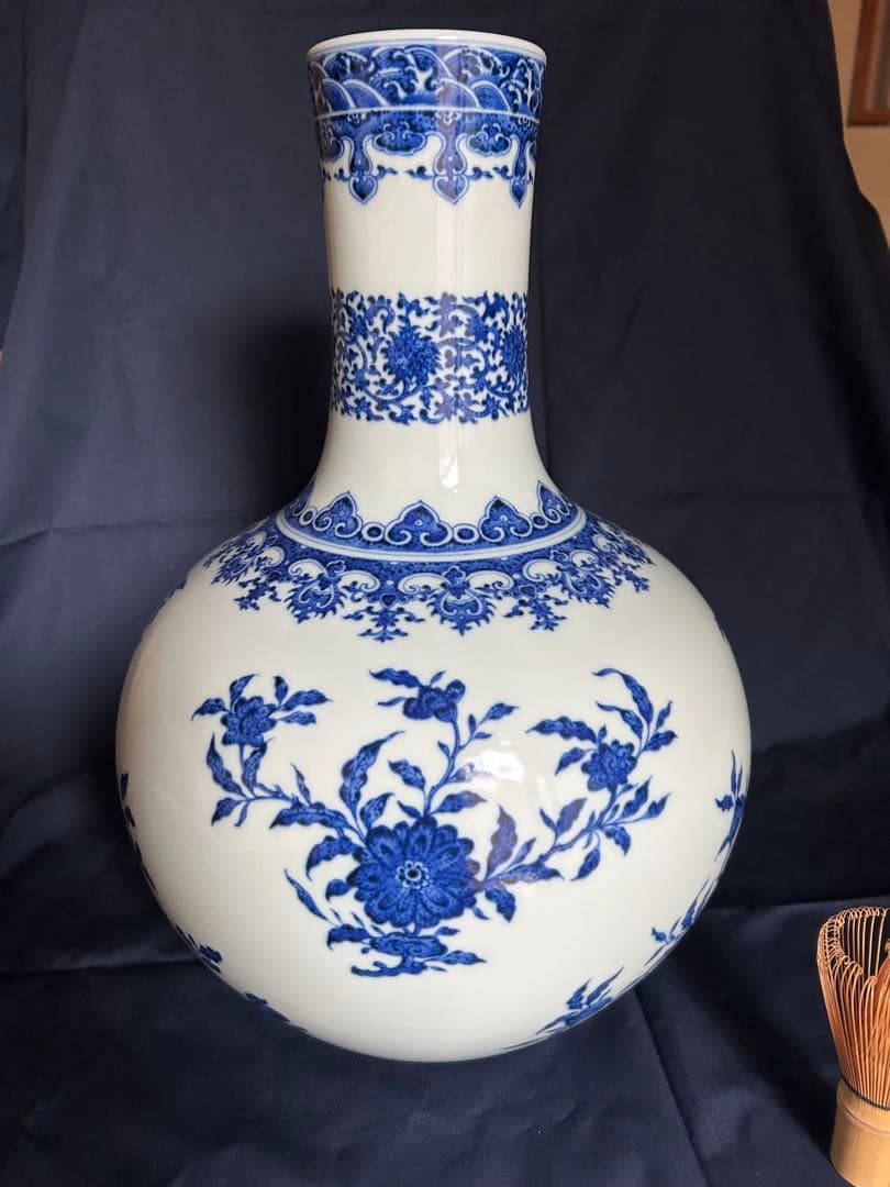 ○ 清代　雍正年製　花器　時代物　中国美術