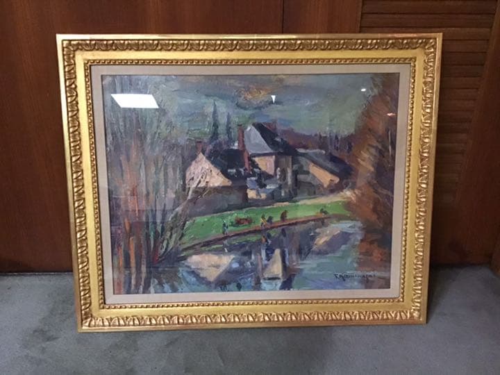 上永井正 洋画　「風景」