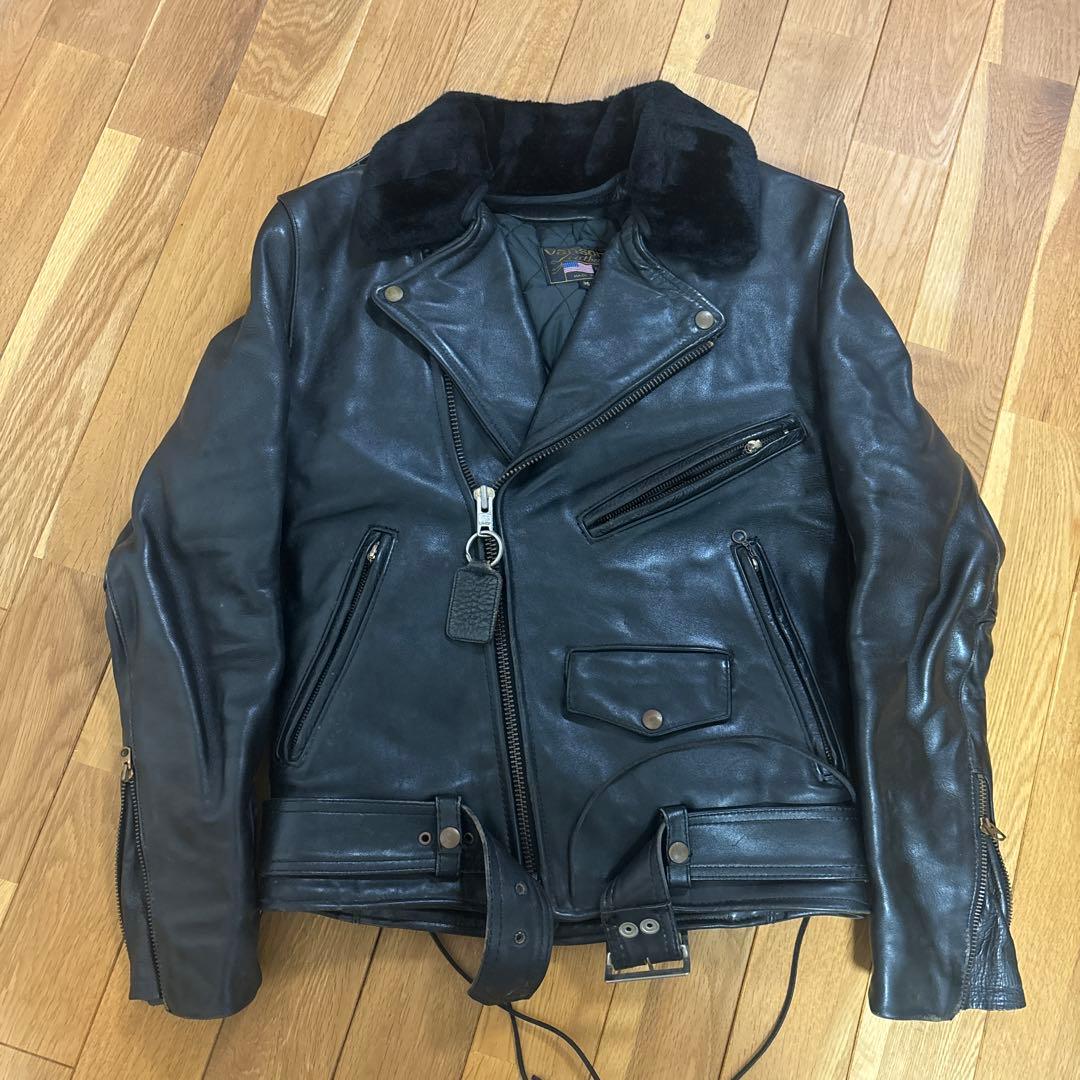 usa製　vanson ボア ダブル　レザー ライダース