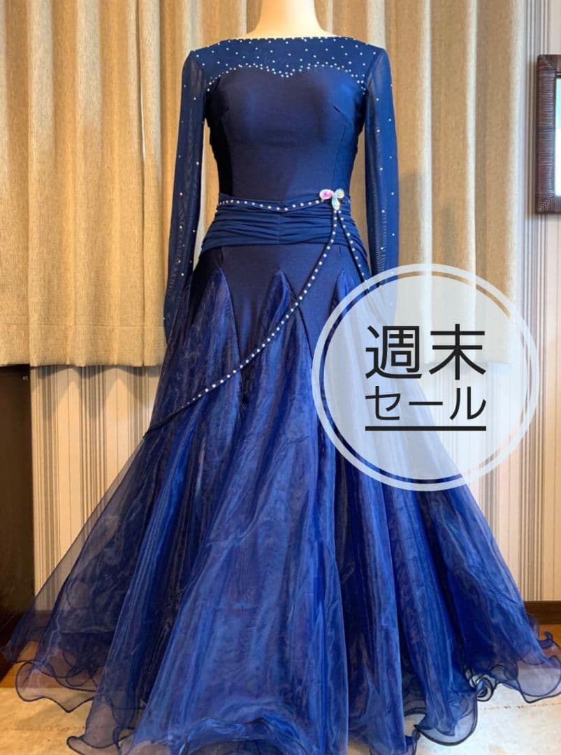 【最終価格】スタンダードドレス♡ネイビー Sサイズ kaene公式オンラインストア シャイニーレースレイヤードドレス
