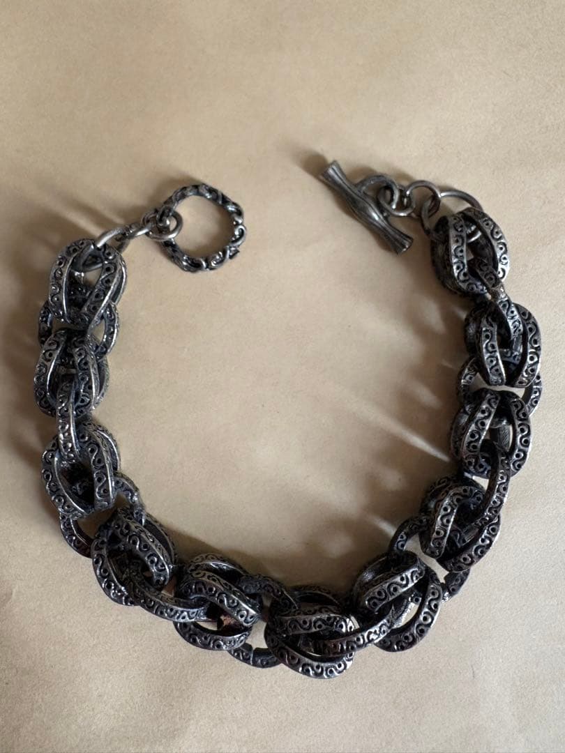 シルバーリンクチェーン　ブレスレット　silver