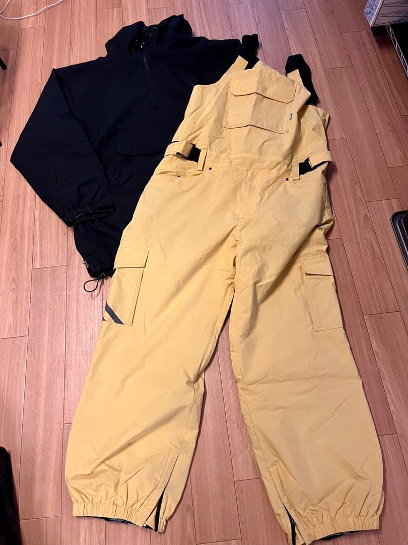 スノーボードウェア上下セット ocstyle ビブパンツ グローブのおまけ付き Stretch Bib Pants Snowboard Wear Men's Women's namelessage age