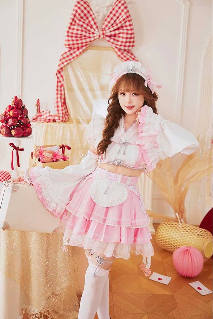 Malymoon ラブミードール巫女メイド ピンク 舞々悪魔×Malymoon】ピンクドール巫女コスチューム《ハロウィン