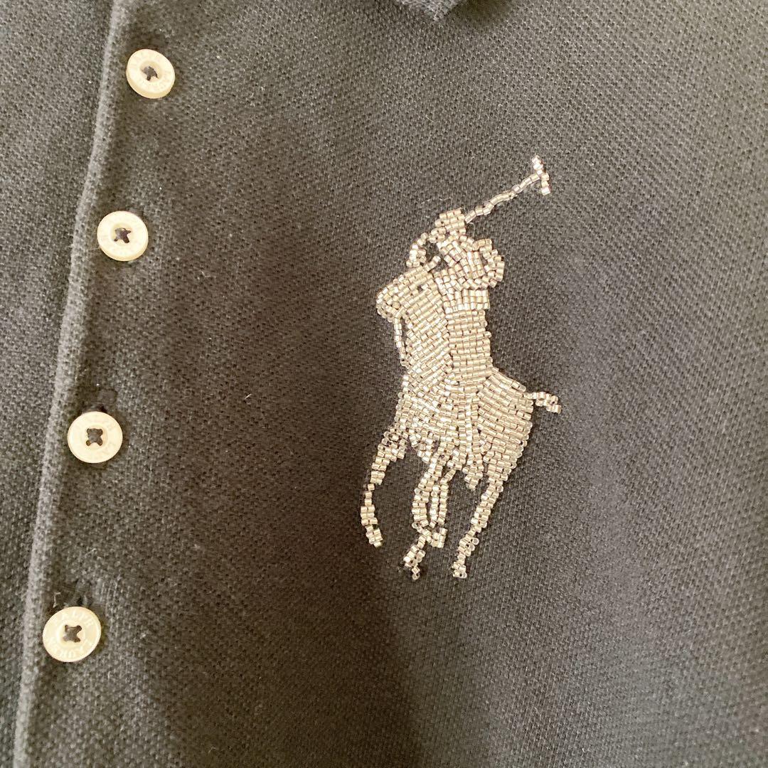 Ralph Lauren ビッグポニー ポロシャツ ビーズ S ネイビー y2k - メルカリ