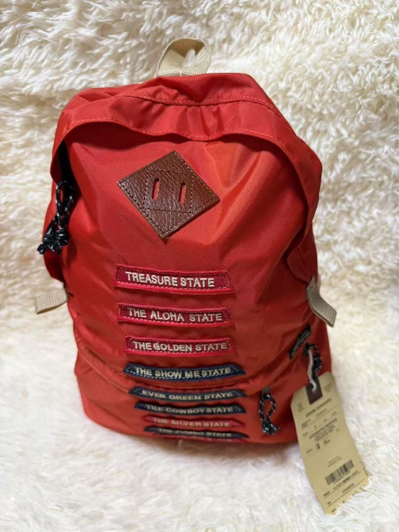 【新品未使用】DENIM DUNGAREE ワッペン デイパック／M／オレンジ