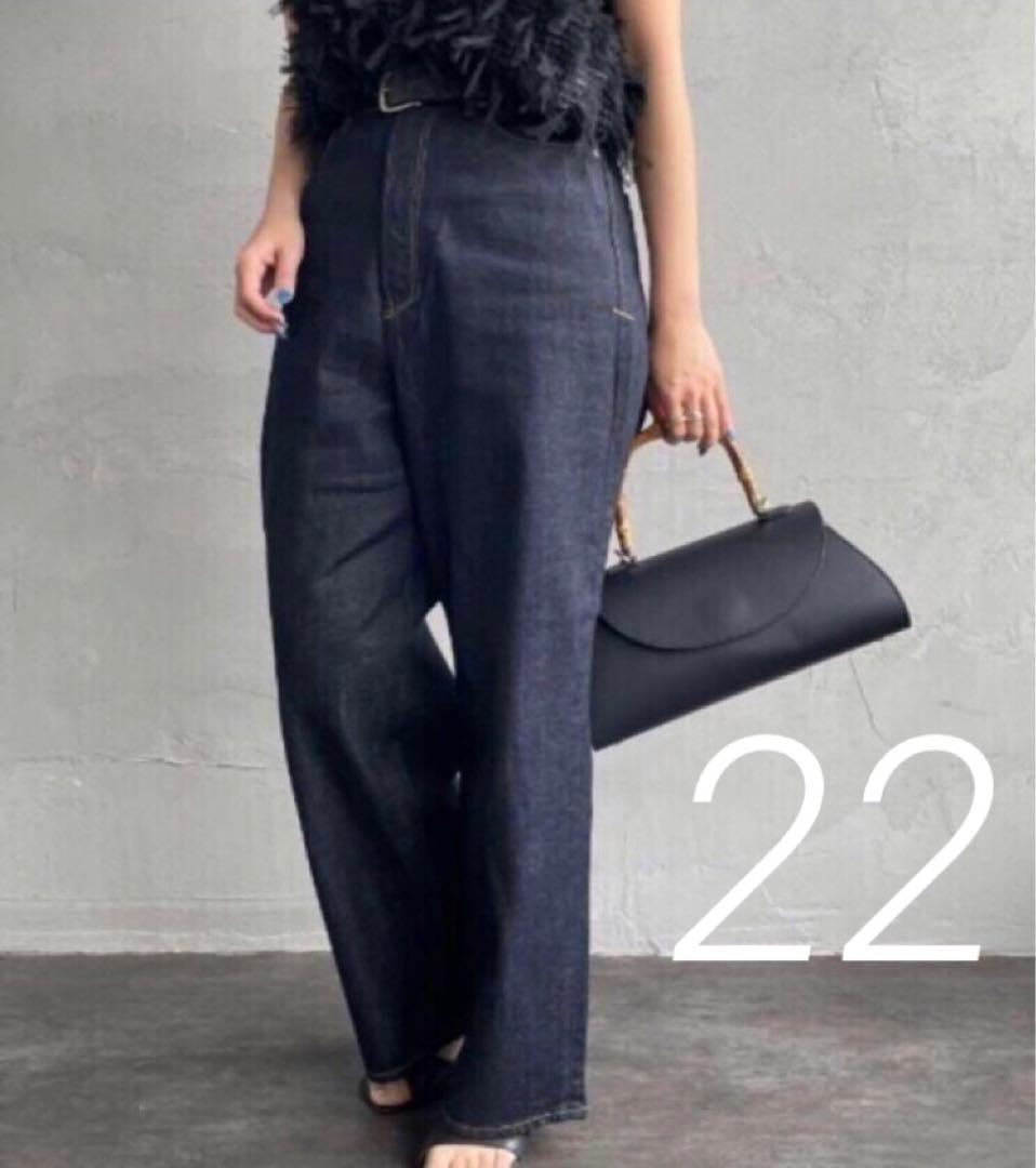 新品タグ付き YANUKヤヌーク JOAN OWI ワンウォッシュ　22 YANUK - JOAN / ルーズストレート / ストレートデニム / ワン