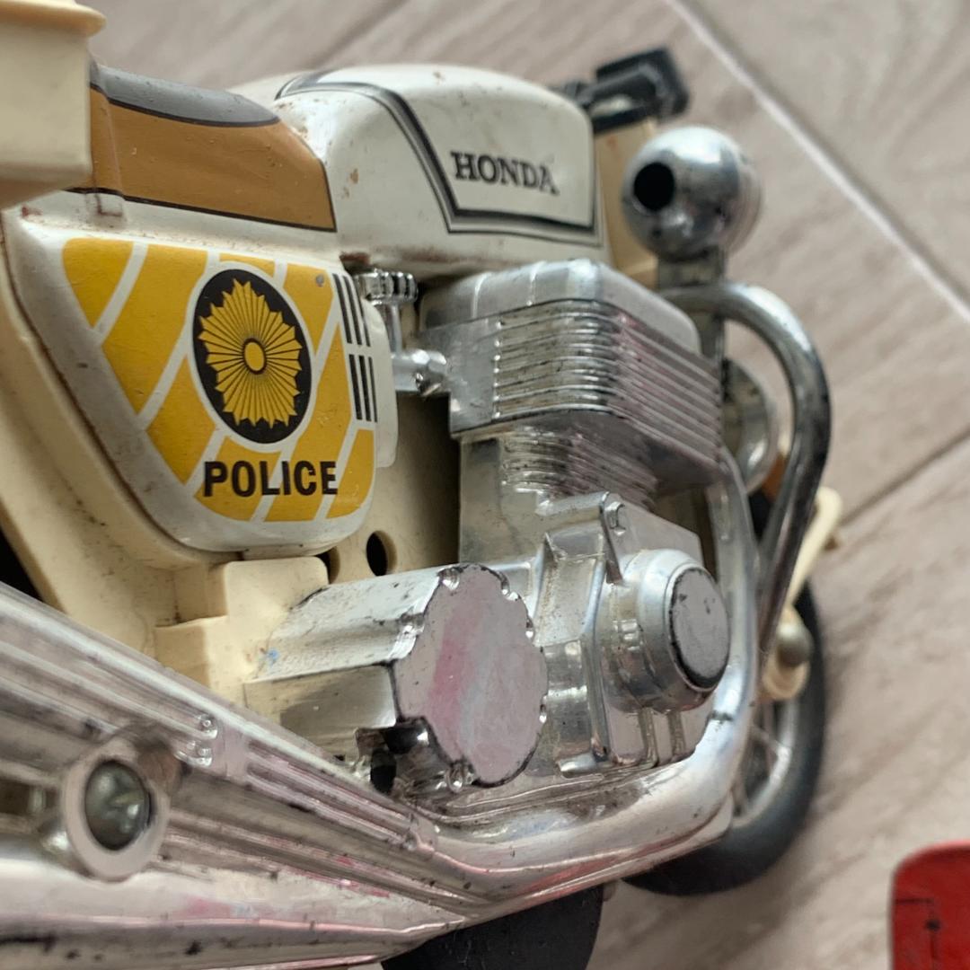 レア！昭和レトロ☆HONDA 白バイ&セスナN453C ブリキのおもちゃセット