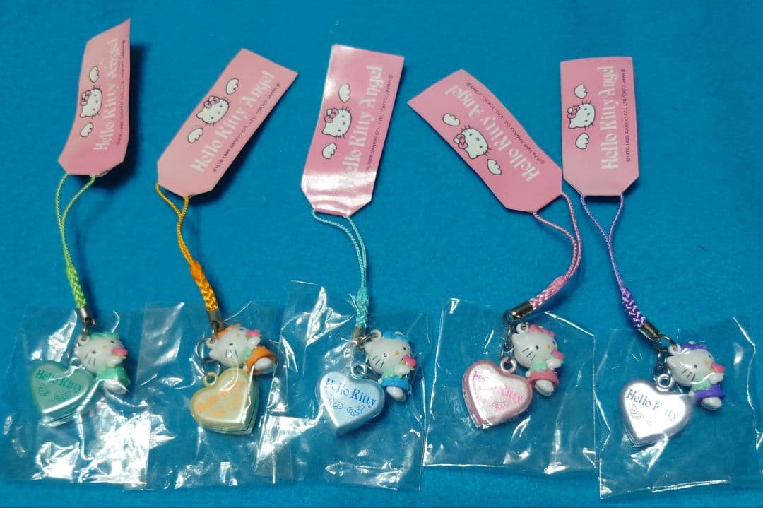 激レア☆ハローキティ・エンジェルキティの根付5種セット☆1999年