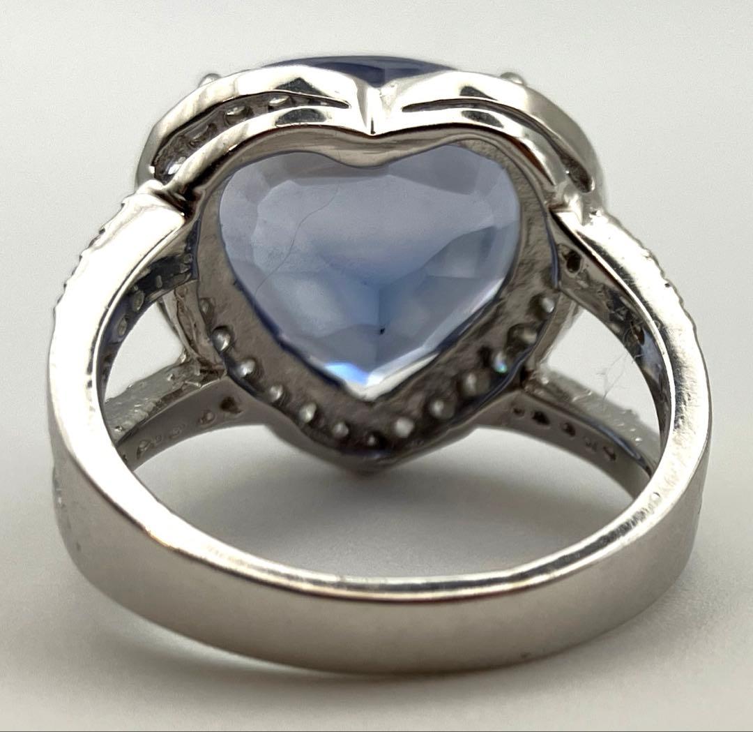 タンザニア連合共和国産 ハート型 ロイヤルブルー タンザナイト S925