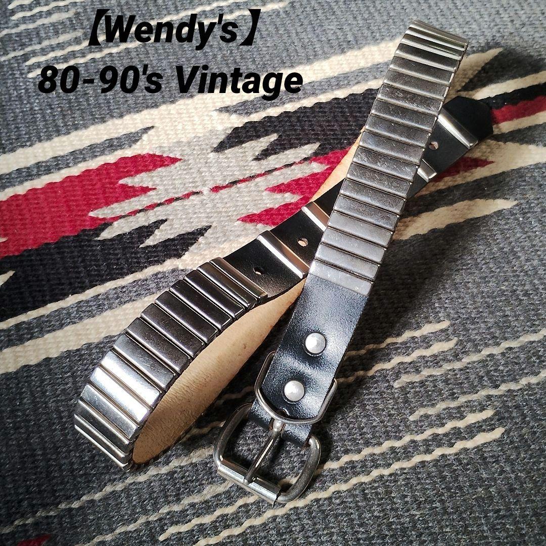 【WENDY'S】80-90's ヴィンテージ スタッズベルト イギリス製