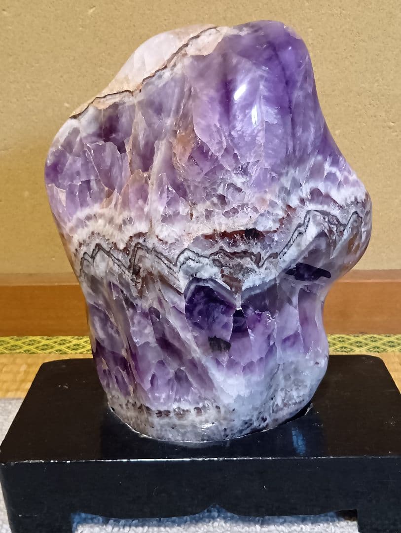 ‼️最終値下げ16000円‼️シェブロンアメジスト原石、メノウ2点セット‼️ シェブロンアメジスト 原石 磨き 39.4g｜天然石原石通販キラリ石