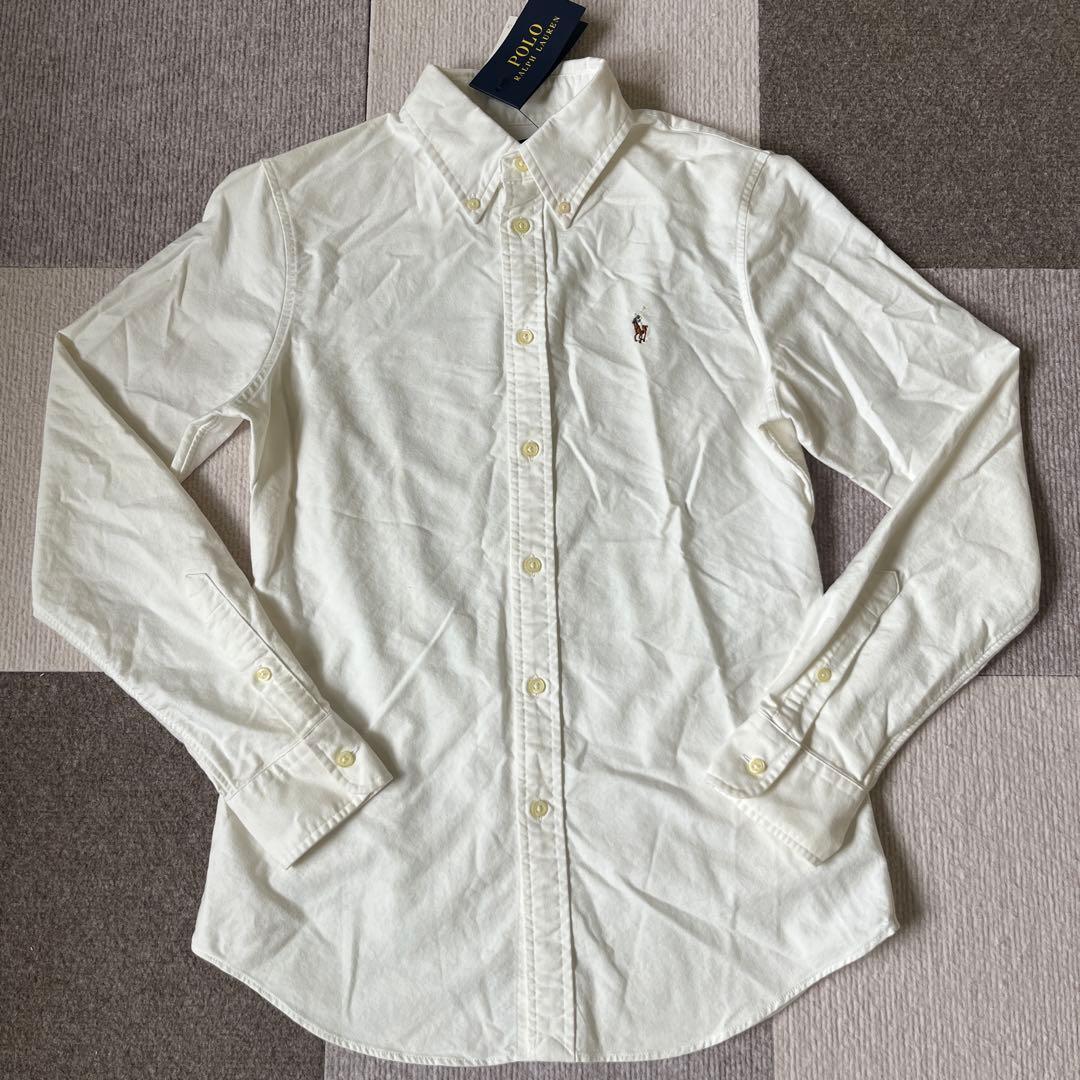 SALE‼️新品タグ付ポロラルフローレンオックスフォードシャツ白Sカスタムフィット