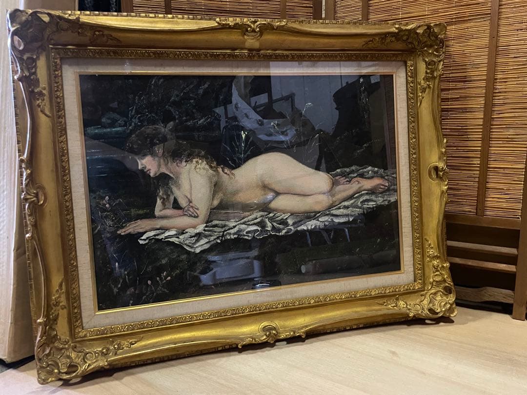 aqua蔵出し　模写　無名　裸女　油絵　山本芳翠《裸婦》？