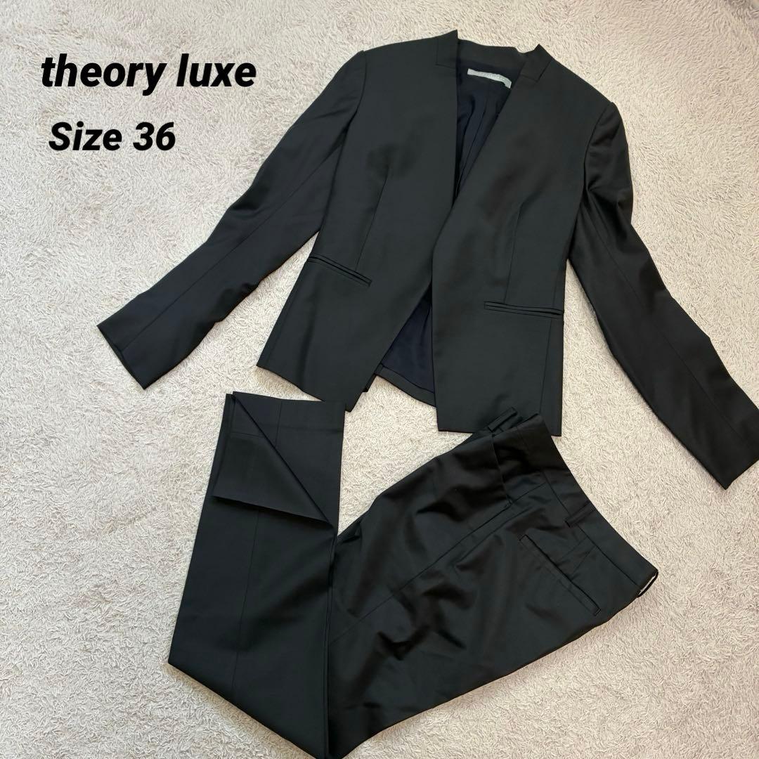 マニャ様お取引中executive パンツスーツ ノーカラー 黒　S セット