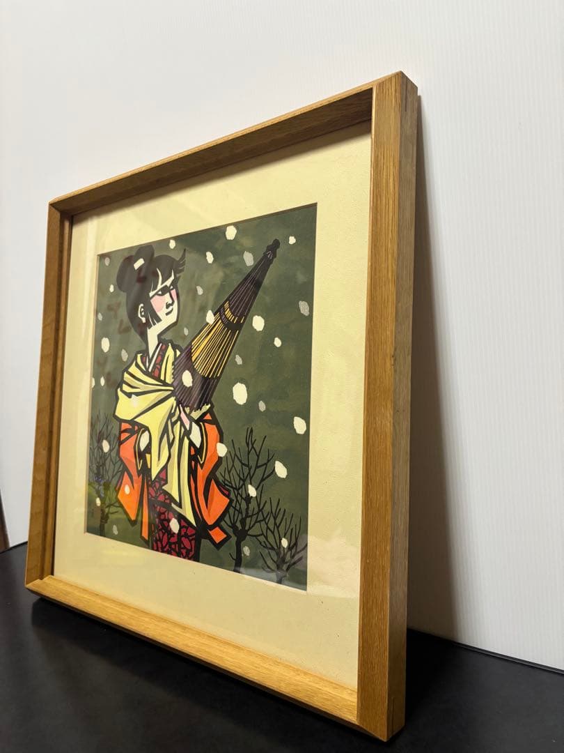 滝平二郎 きりえ 牡丹雪 木版画 直筆サイン入り - メルカリ