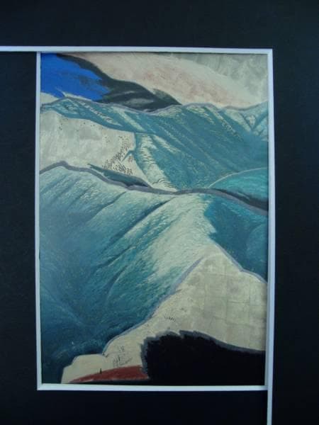 浅野 均、山岳の詩、希少な額装用画集より、美品、新品額装付