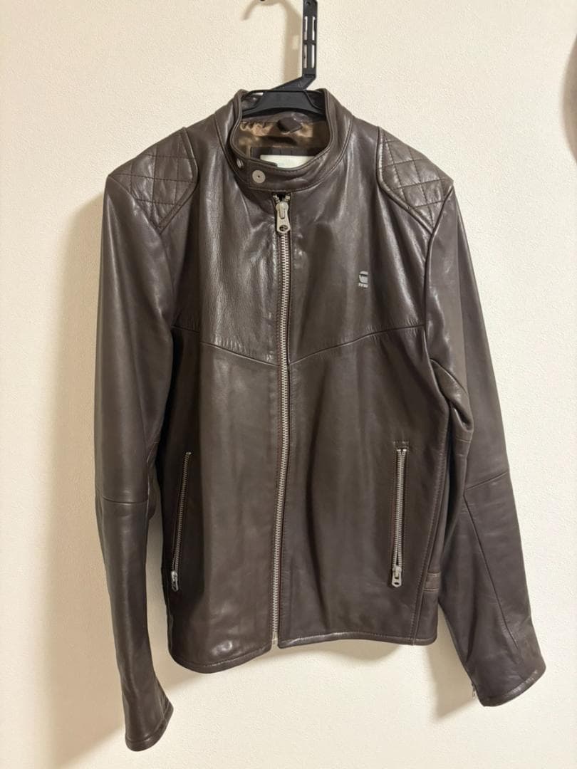 【Bamiki】Gstar raw ジースター レザーライダーズジャケット 中古・古着通販】G-STAR RAW (ジースターロゥ) レザーライダース
