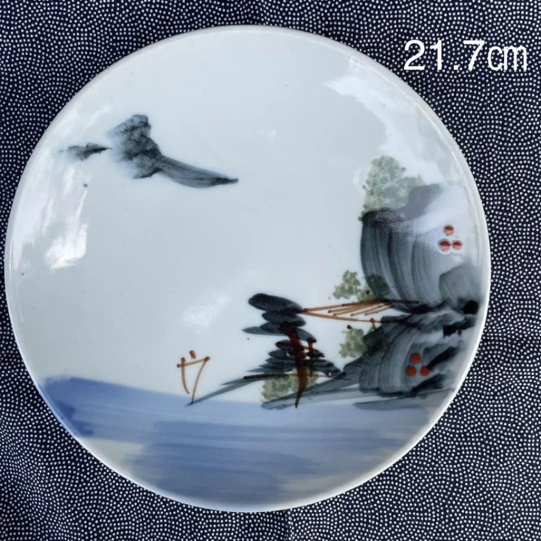 7寸染付絵皿　山水画　骨董品 楽天市場】骨董○伊万里染付山水図皿○ | 明治時代-19世紀頃 | 肥前