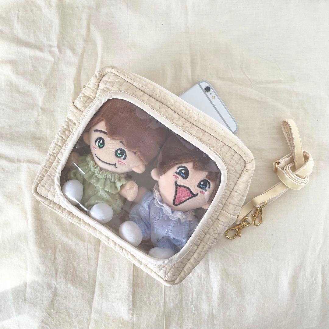 しのばせポーチ】ちびぬい ポーチ 2体用 薄ベージュ【なにわ男子 関