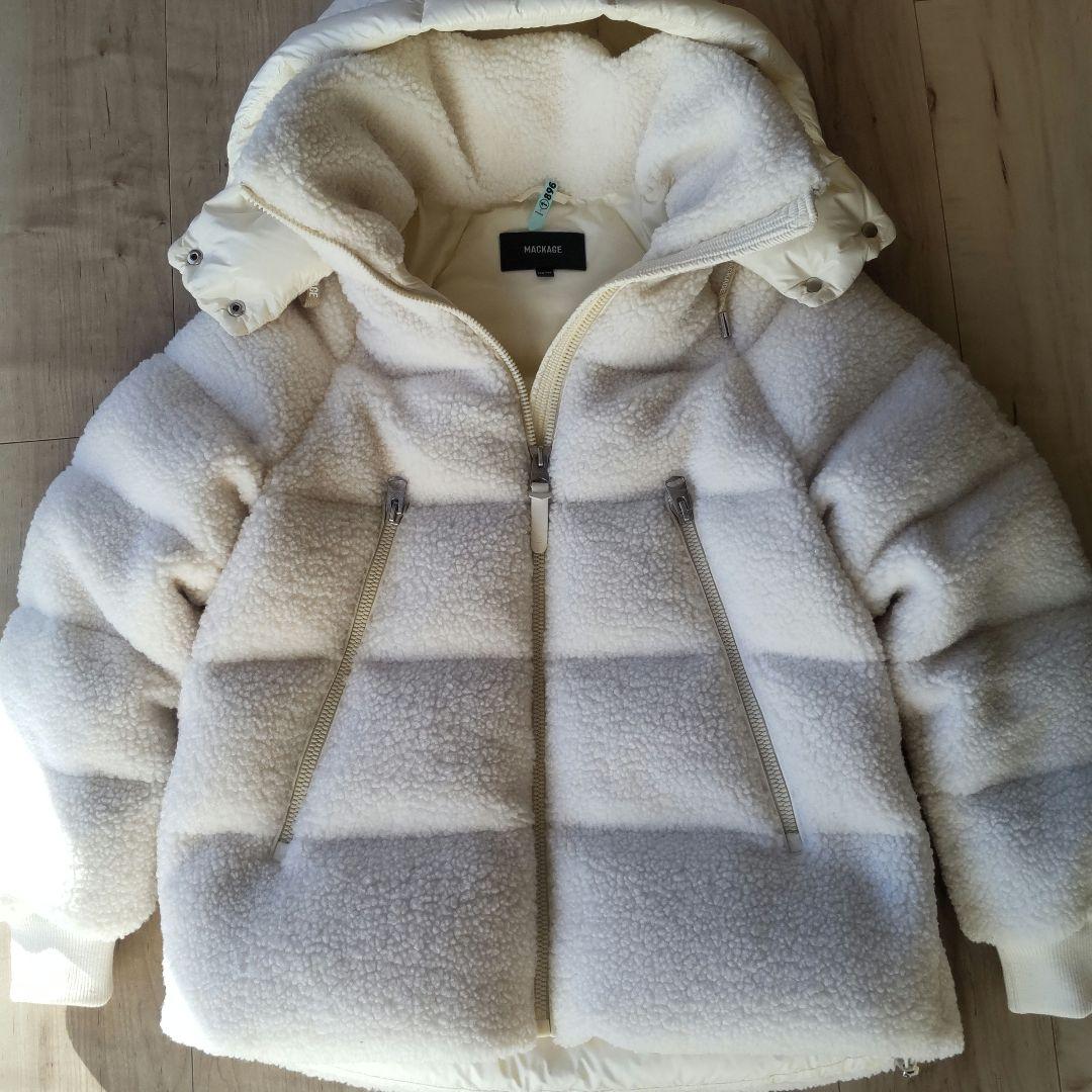 MACKAGE EDANA-TD ボア ダウンジャケット ホワイト XXS