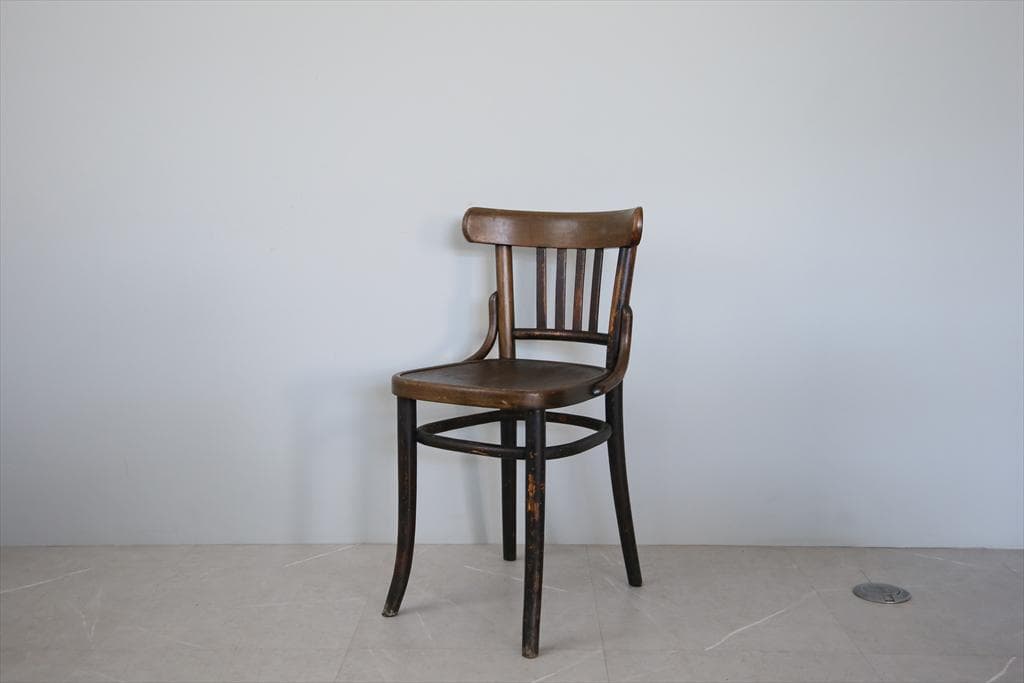 フランスアンティーク木製ベントウッドチェア/ダイニングイス/椅子(89-307)