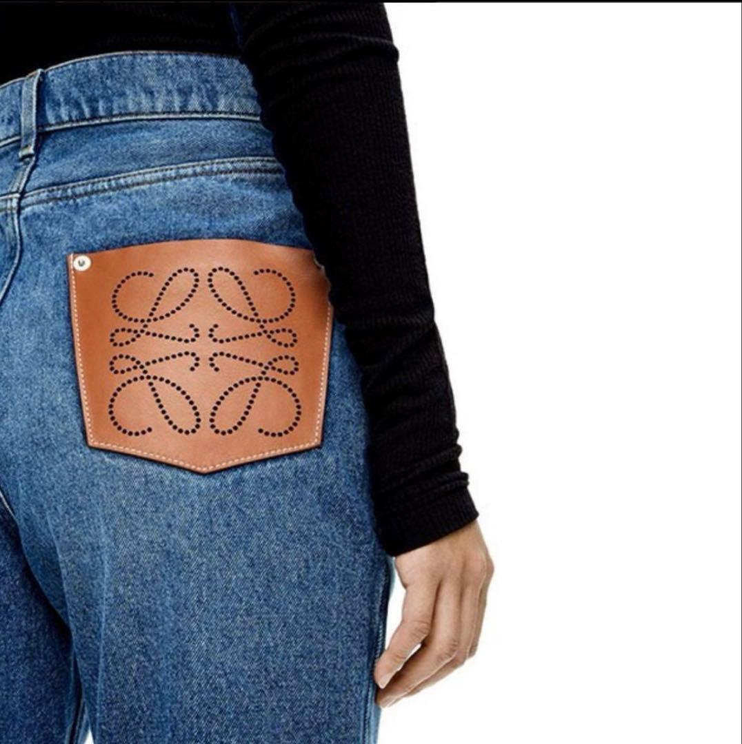 希少 LOEWE レザーポケットデニム