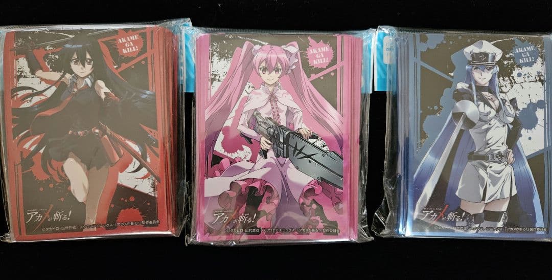 キャラクタースリーブ アカメが斬る！ アカメ・マイン・エスデス セット 超希少 キャラクタースリーブ アカメが斬る！ 3種 - マイルストン | グループ