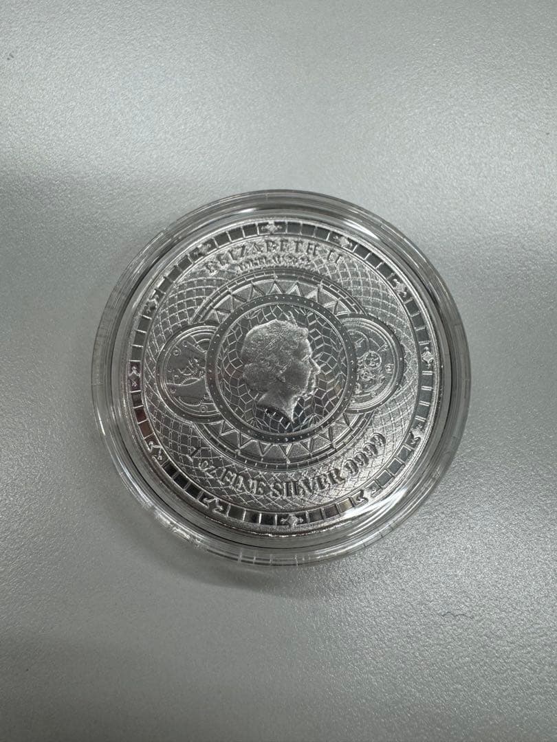 【変色あり】2022 クロノス銀貨 純銀99.99％ 1オンス 6ドル ケース付